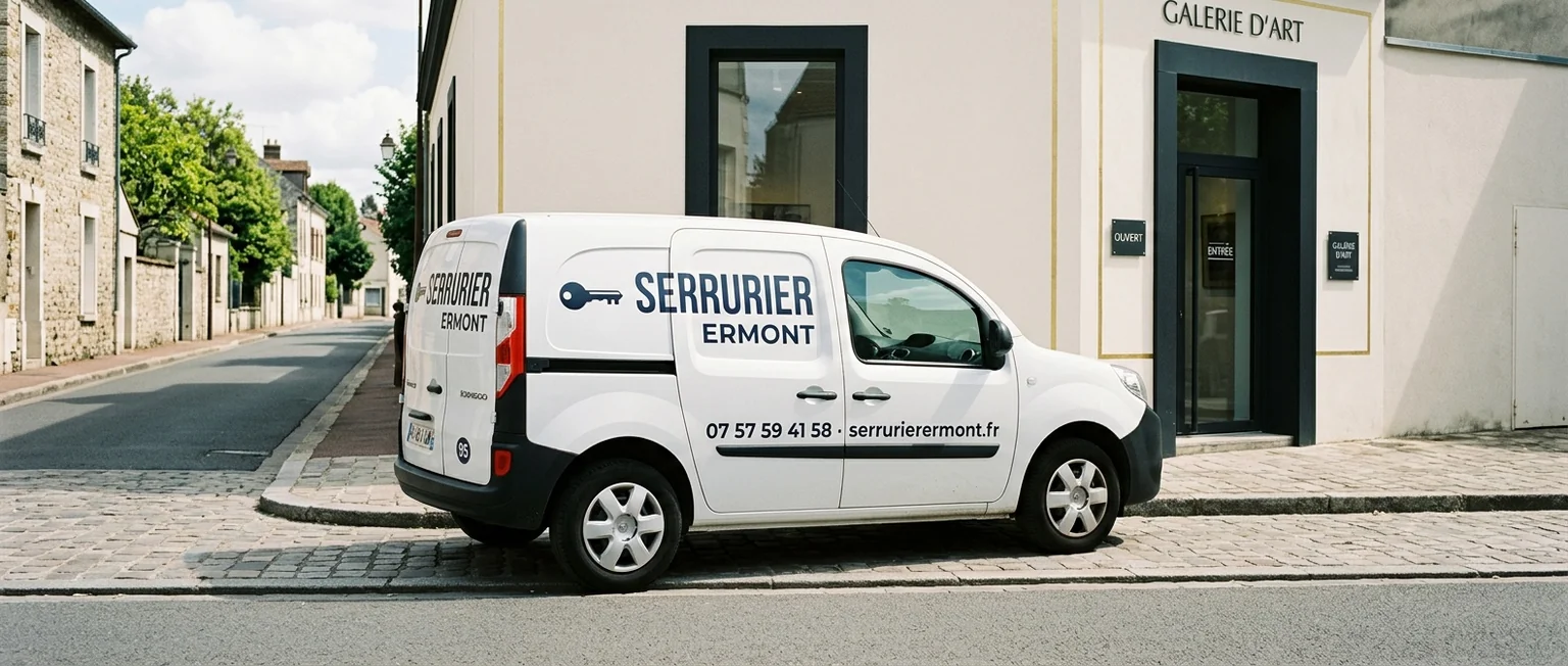 Véhicule Serrurier Ermont avec coordonnées