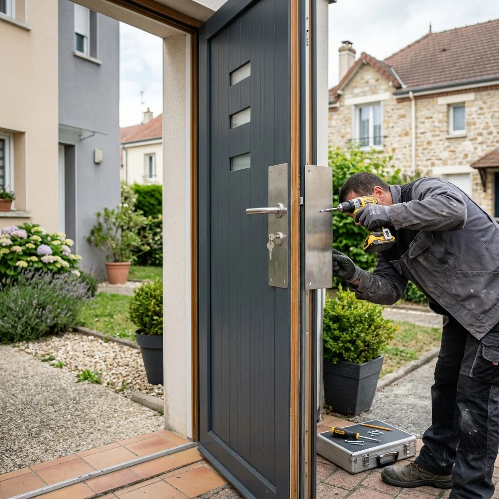 Blindage de porte d entrée - Serrurier Ermont